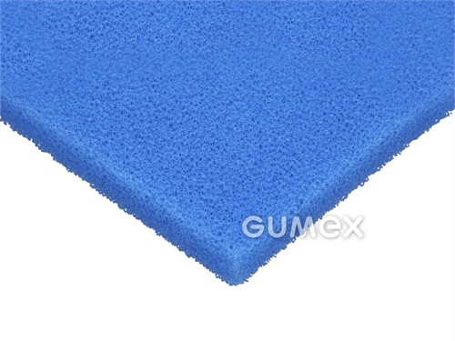 Vodní filtr PPI 30, tloušťka 20mm, 2000x1000mm, hustota 25kg/m3, PU, modrý